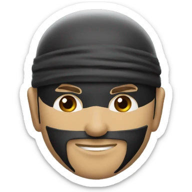 ninja alegre con la palabra VOTTUN EN SU PECHO sticker