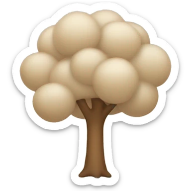 Beige tree Christmas  sticker