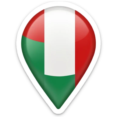 location pin Italy flag sticker