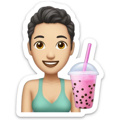 Bubble tea celebrity sticker