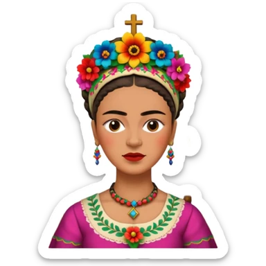 Frida Kahlo in church sticker