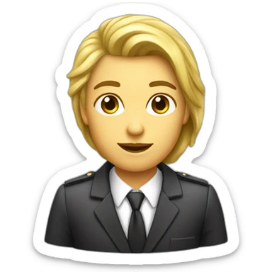 Fille attaché un homme sticker