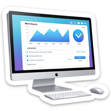 Create an emoji for UX/UI design. Show a monitor or tablet with a web interface mockup displayed on the screen. Use modern, professional colors. Do not include any emojis or smiley faces. Make the background transparent. sticker