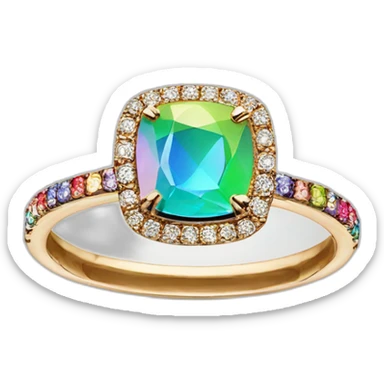 Jonathan Toews as rainbow diamond ring sticker