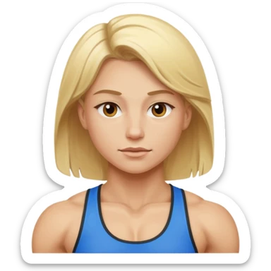 blonde athlete sticker