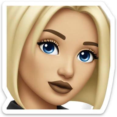 blonde kylie jenner with blue eyes sticker