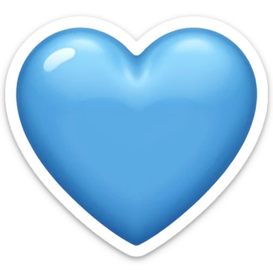 Quiero un corazón 💓 pero azul sticker