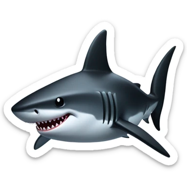 Shark with a top hat sticker