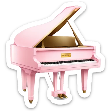light pink grand piano sticker