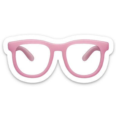 Light pink glasses sticker