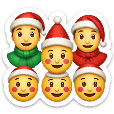 voglio delle emoji vintage di natale sticker