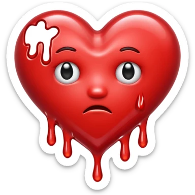 A melting heartbreak sticker
