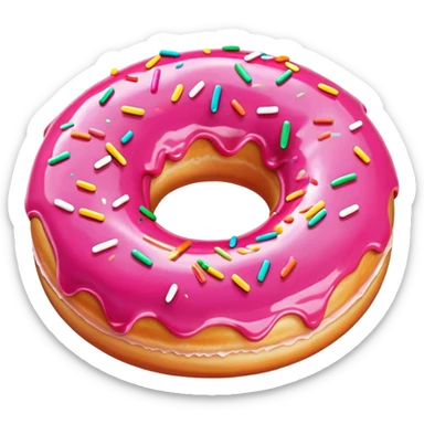 Pink doughnut sticker