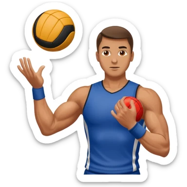 man throwing handball sticker