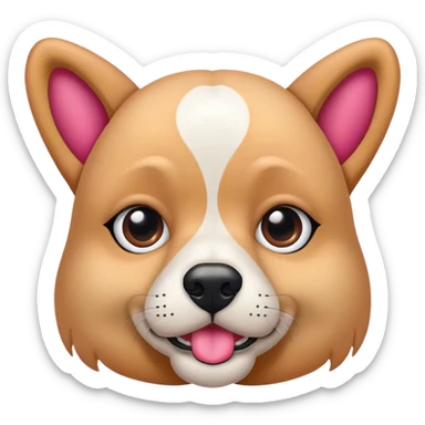 perro con anteojos rosas sticker