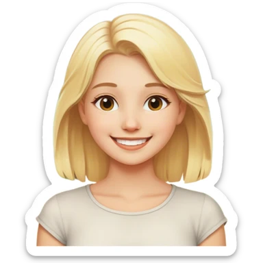 smiling blonde girl outdoors sticker