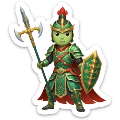 Pepe as Lu bu from 3 kingdoms sticker