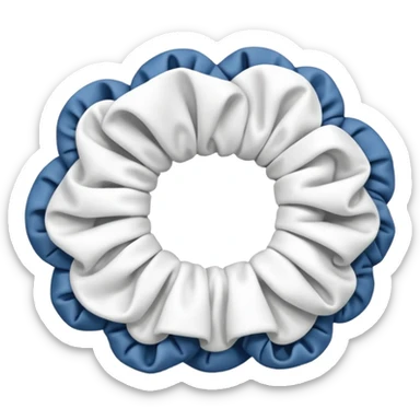 white scrunchie twisted design sticker