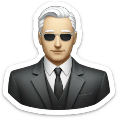 man white head future cyberpunk banker crypto usd rich sticker