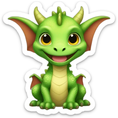 cute pretty dragon goast baby sticker