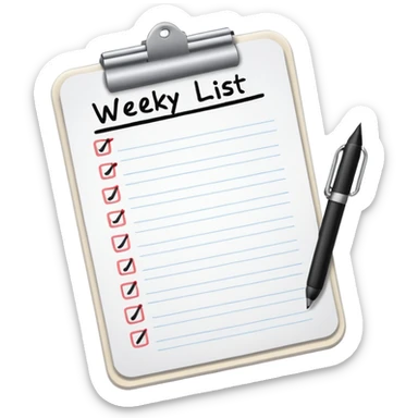 weekly to-do list sticker