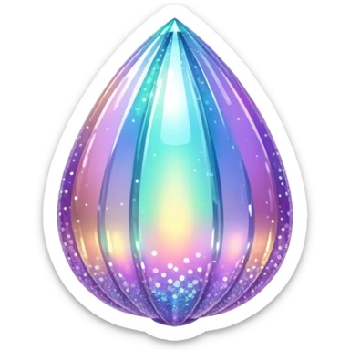 Iridescent big giant glistening glossy sparkly shiny glittery scenic deco thing sticker