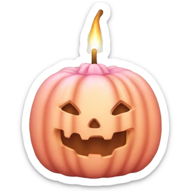 Light pink magic candle pumpkin  sticker