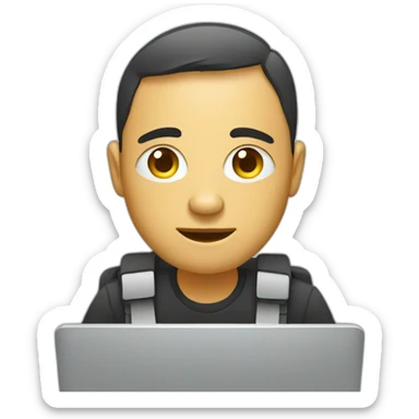 web-designer with PC sticker