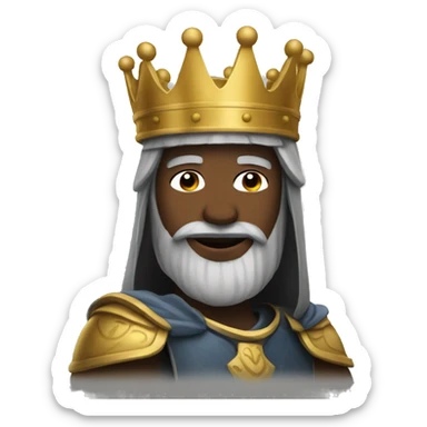 a king honoring a knight sticker