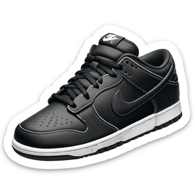 I want you to draw a black Nike Dunk Low with the Nike logo facing right

 sticker