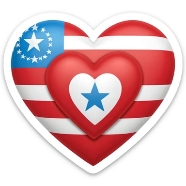 Heart flag micronesia sticker