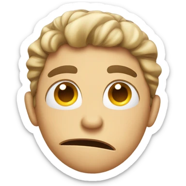 Bored face impatiently  sticker