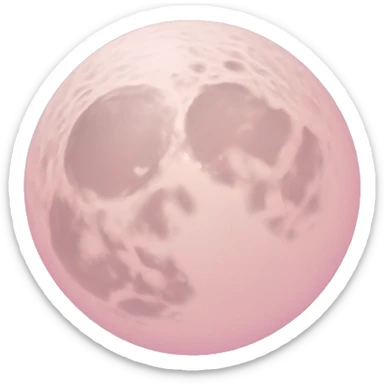 pastel pink moon sticker