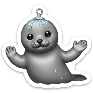 Seal in the shower sticker