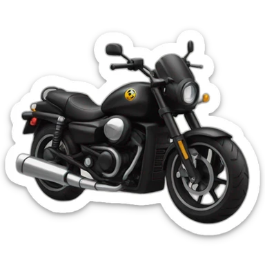 Vache noir sur moto sticker