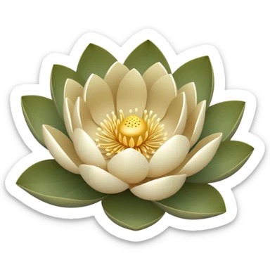  khaki lotus sticker