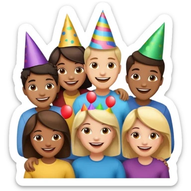 a bunch of friends sticker