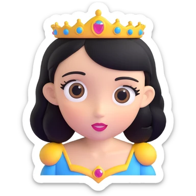 Disney princess face with big eyes sticker