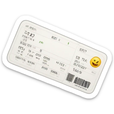 flight ticket boarding pass sticker