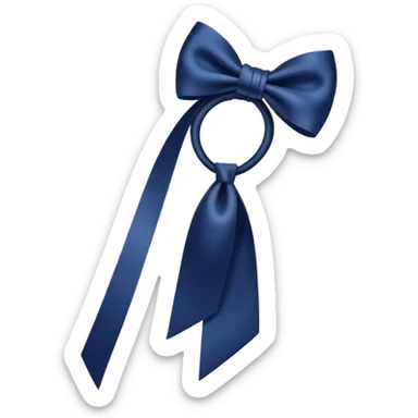 Navy blue bow  sticker