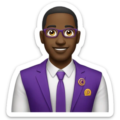 Omega psi phi man sticker