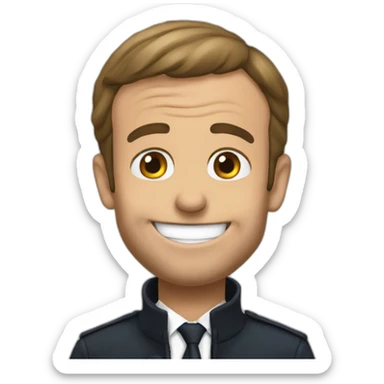 Emmanuel Macron saying yes  sticker