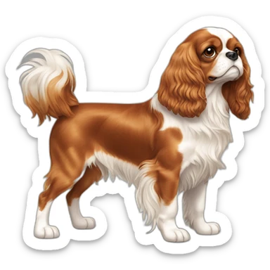 dog Cavalier King Charles Spaniel full body sticker