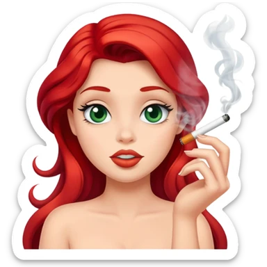 Ariel fumando sticker