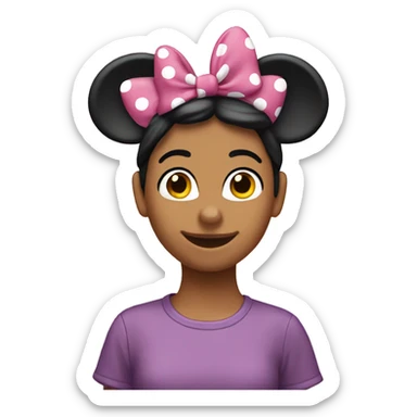 Create an emoji for Minnie Mouse ears sticker