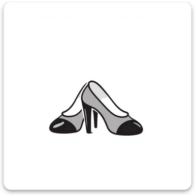 high-heeled pumps in pastel colors dd9fb0, ffc6d3, a3bfc9, c4bee2, f1b091, hand-drawn doodle style sticker