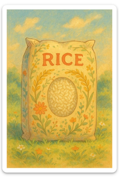 packet of rice sticker