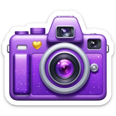 Glitter Camera Purple sticker