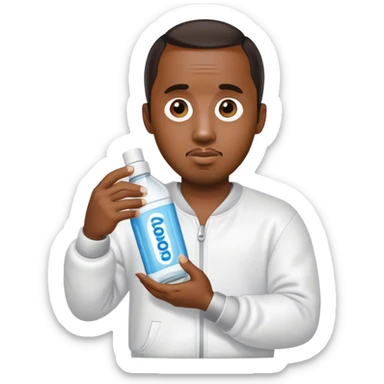 p diddy holding baby oil sticker