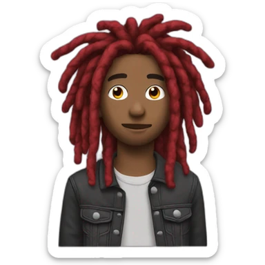 Red dreads carti sticker